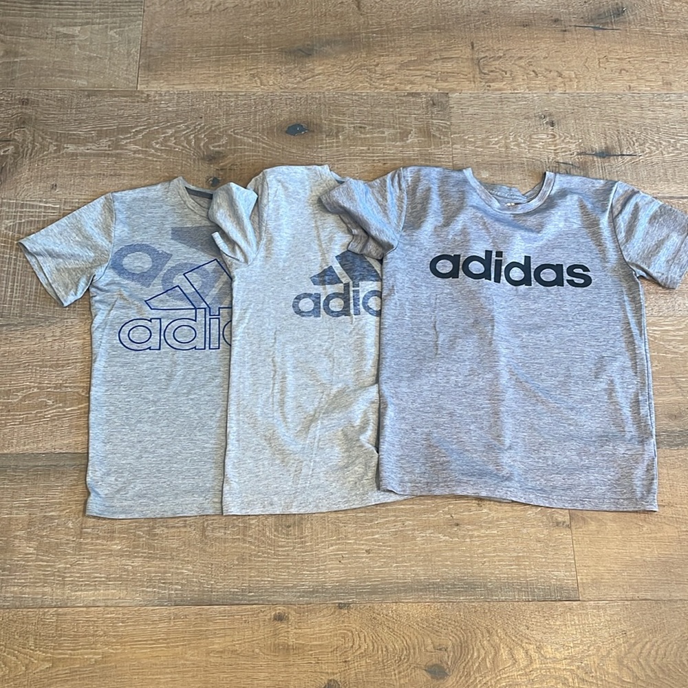 3 total Adidas size medium (10/12) boys shirts